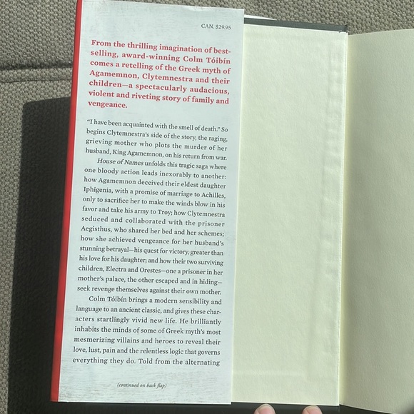 House of Names - Colm Tóibín. Hardcover. Like New. Greek Mythology - Picture 3 of 9